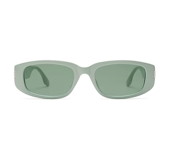 New Green Classics Rectangle Sunglasses Womens Mens Retro Vintage Narrow Frame
